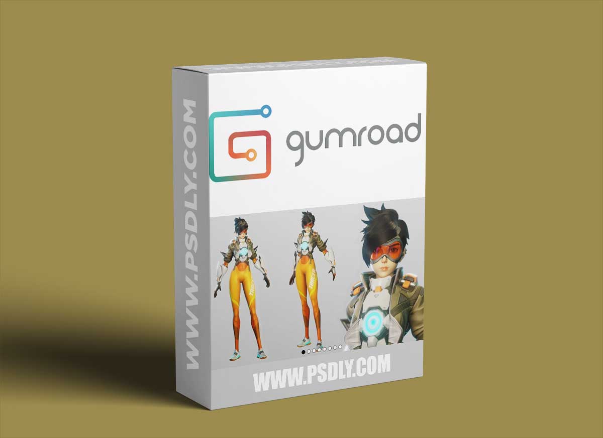 Gumroad – Tracer Character Modeling – Blender 3.1 – Full process videos and 3D models