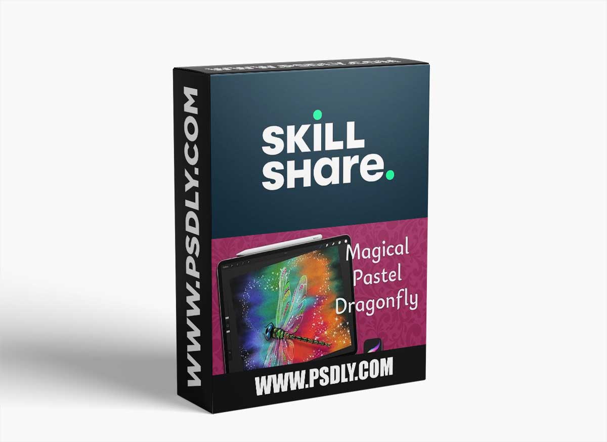 Magical Pastel Dragonfly in Procreate