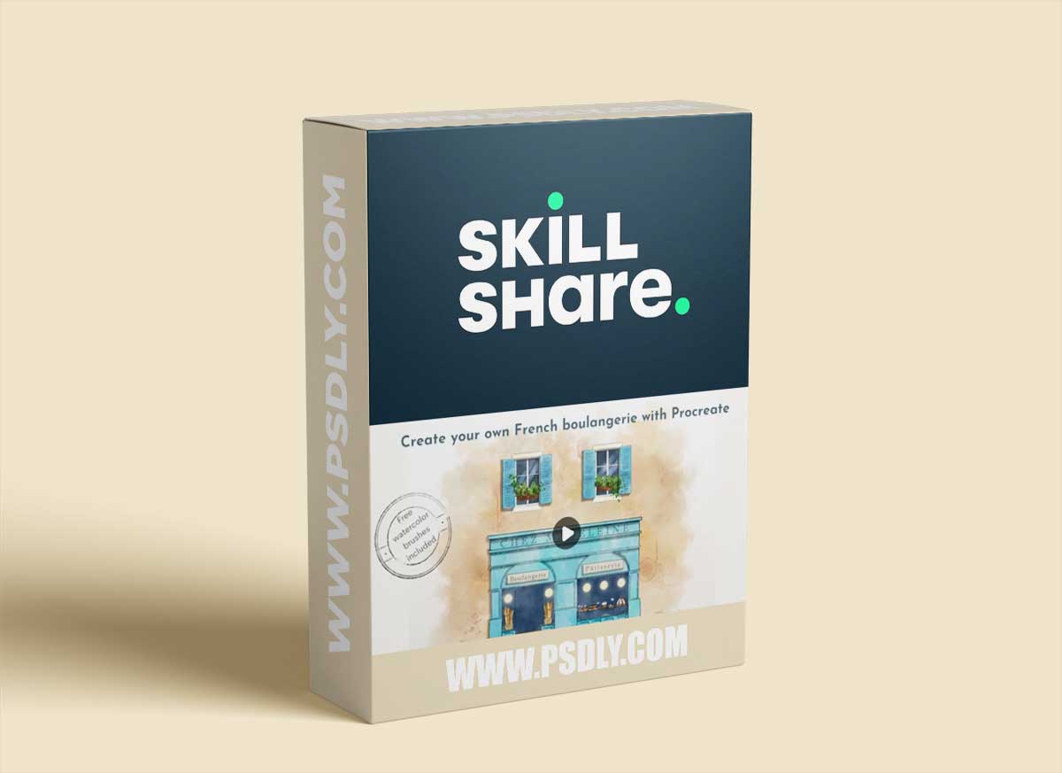 Paint your French boulangerie with Procreate, watercolor style