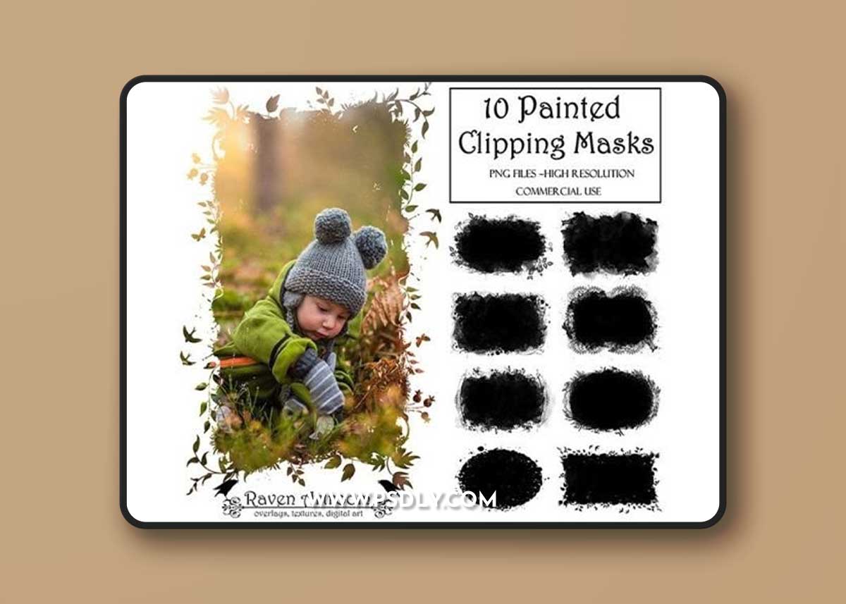 Painted Clipping Masks, Photo Frames