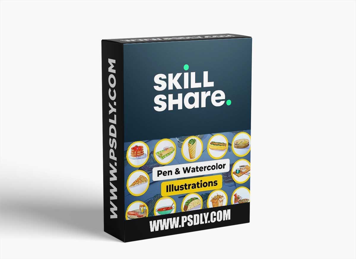 Pen & Watercolor Illustration: Beginner's Approach to Paint Foods Around the World