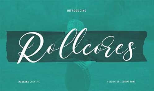 Rollcores Script Font