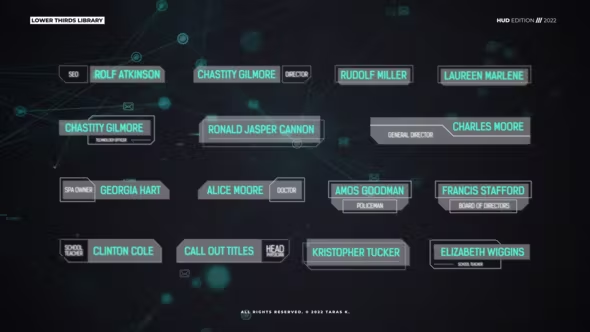 Videohive Lower Thirds HUD | After Effects 38108603