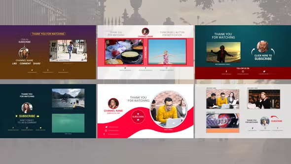 Videohive Modern End Screens 38272680