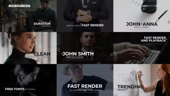 Videohive Simple Lower Thirds | After Effects 38107301