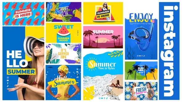 Videohive Summer Holidays | Instagram Poster & Stories 38340446