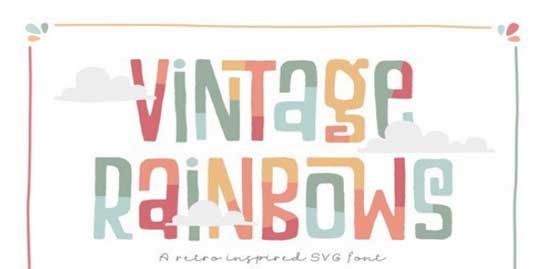 Vintage Rainbows Font