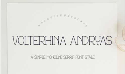Volterhina Andryas Font