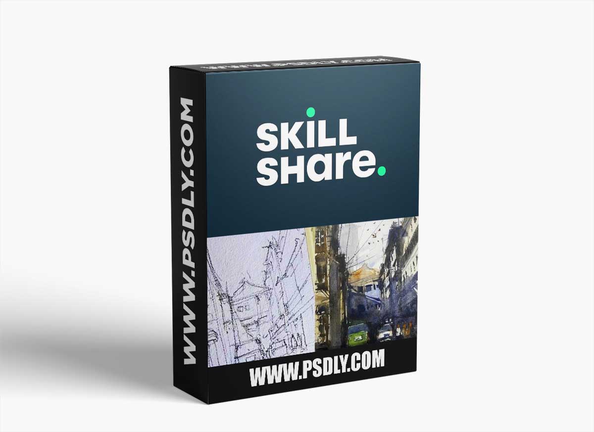 Watercolor cityscape exercise for intermediate & beginners: This class will take you one step ahead