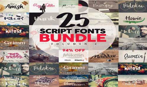 25 Fonts Bundle vol.2