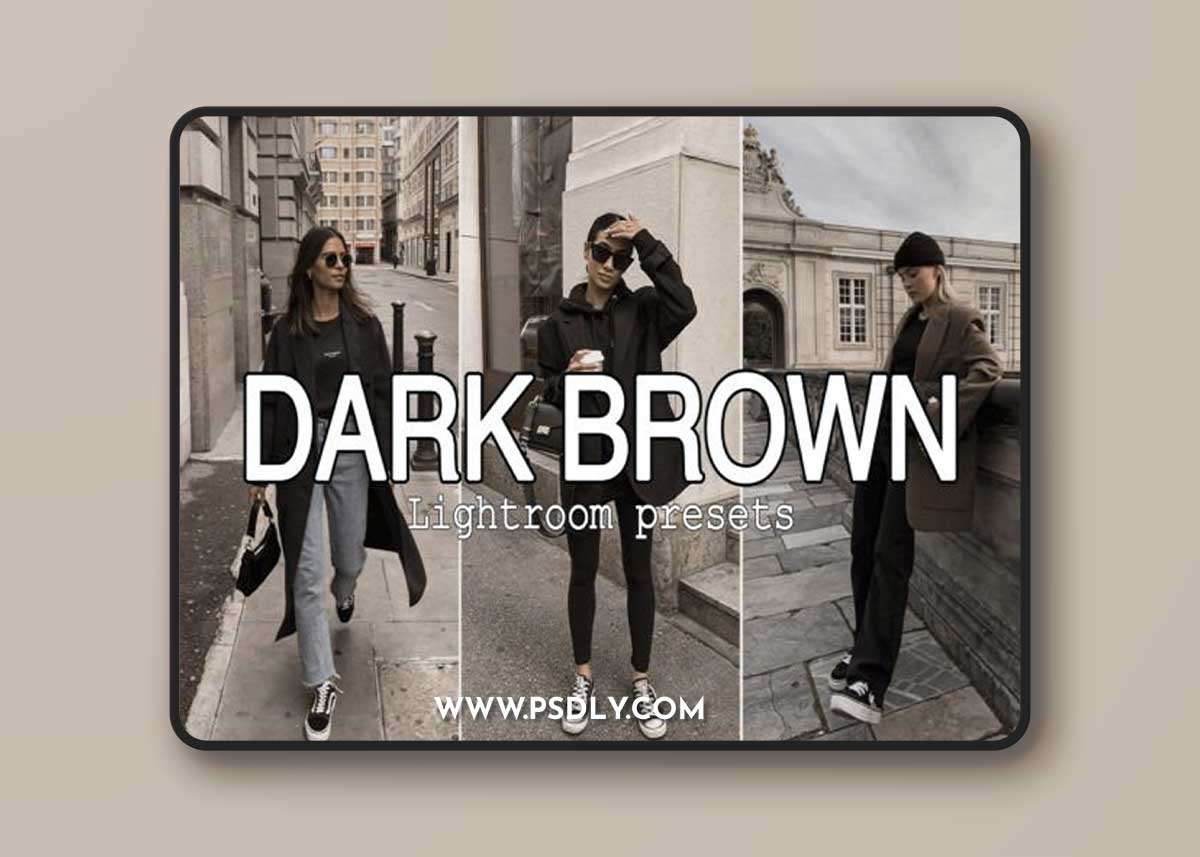 7 Dark Brown Lightroom Mobile Presets