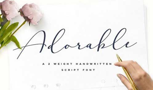 Adorable Handwritten Script Font 1594327