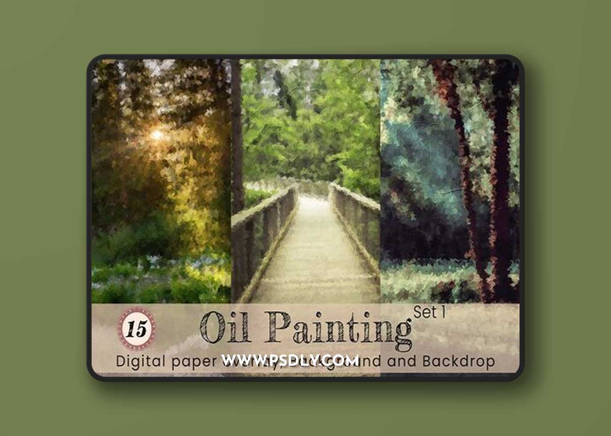 CreativeMarket - Digital Oil Painting Photoshop Drawing 7408348