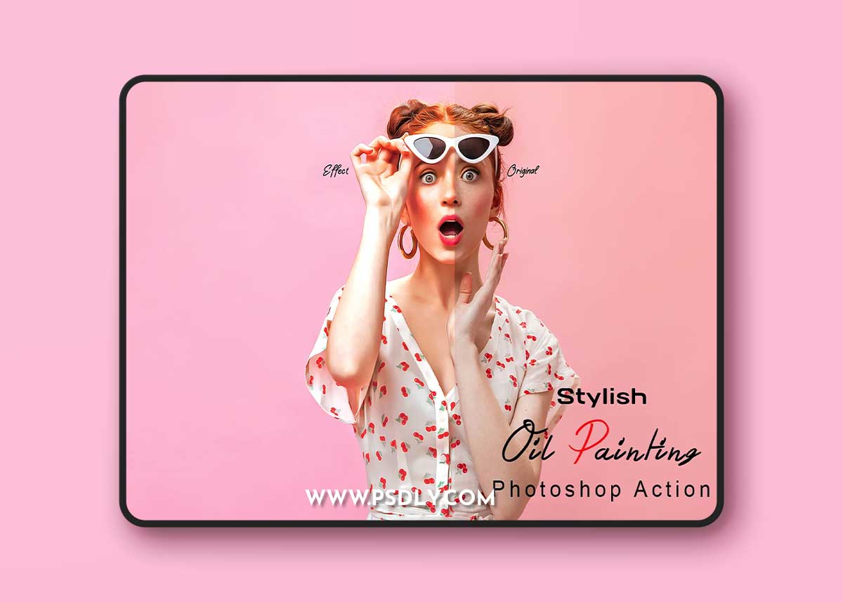 CreativeMarket - Stylish Oil Painting Photoshop Action 7451288