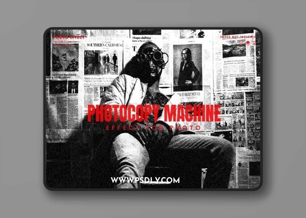 Grain Photocopy Machine Photo Effect