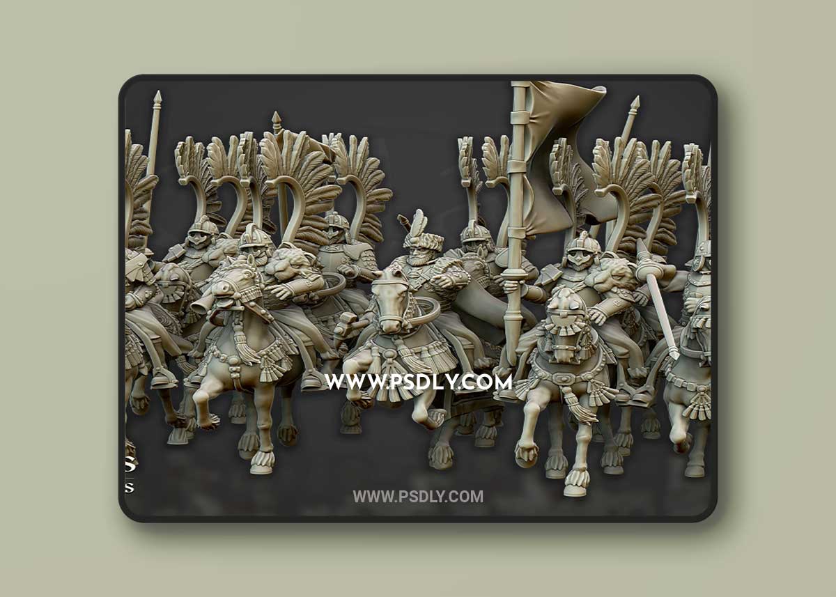Highlands Miniatures - Winged Hussars 3D Model