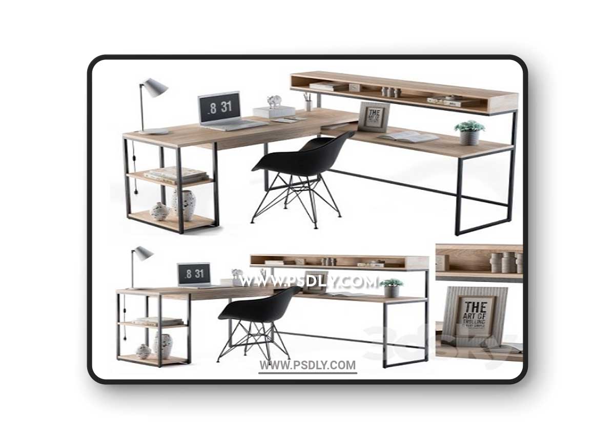 Home Office Loft Style-04 3D Model