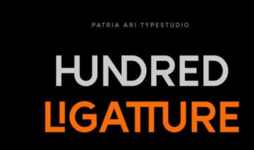 Hundred Ligatture Font