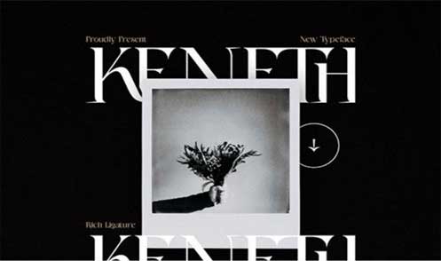 Keneth - Stylish Display Font