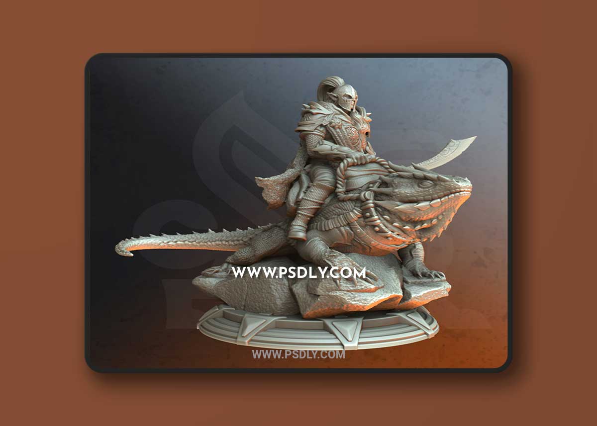 Lizard Rider - Dreytin 3D Print 3D Model