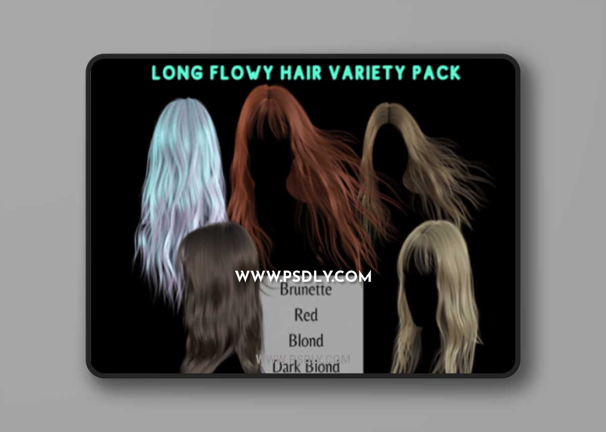 Long Flowy Hair Overlay Pack
