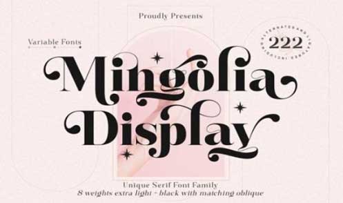Mingolia Display Font