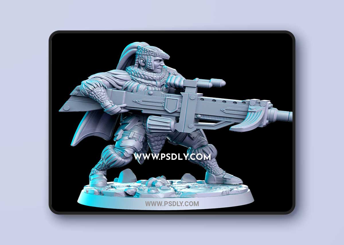 Muacaitl (modern tribal monster-hunter) 3D Print