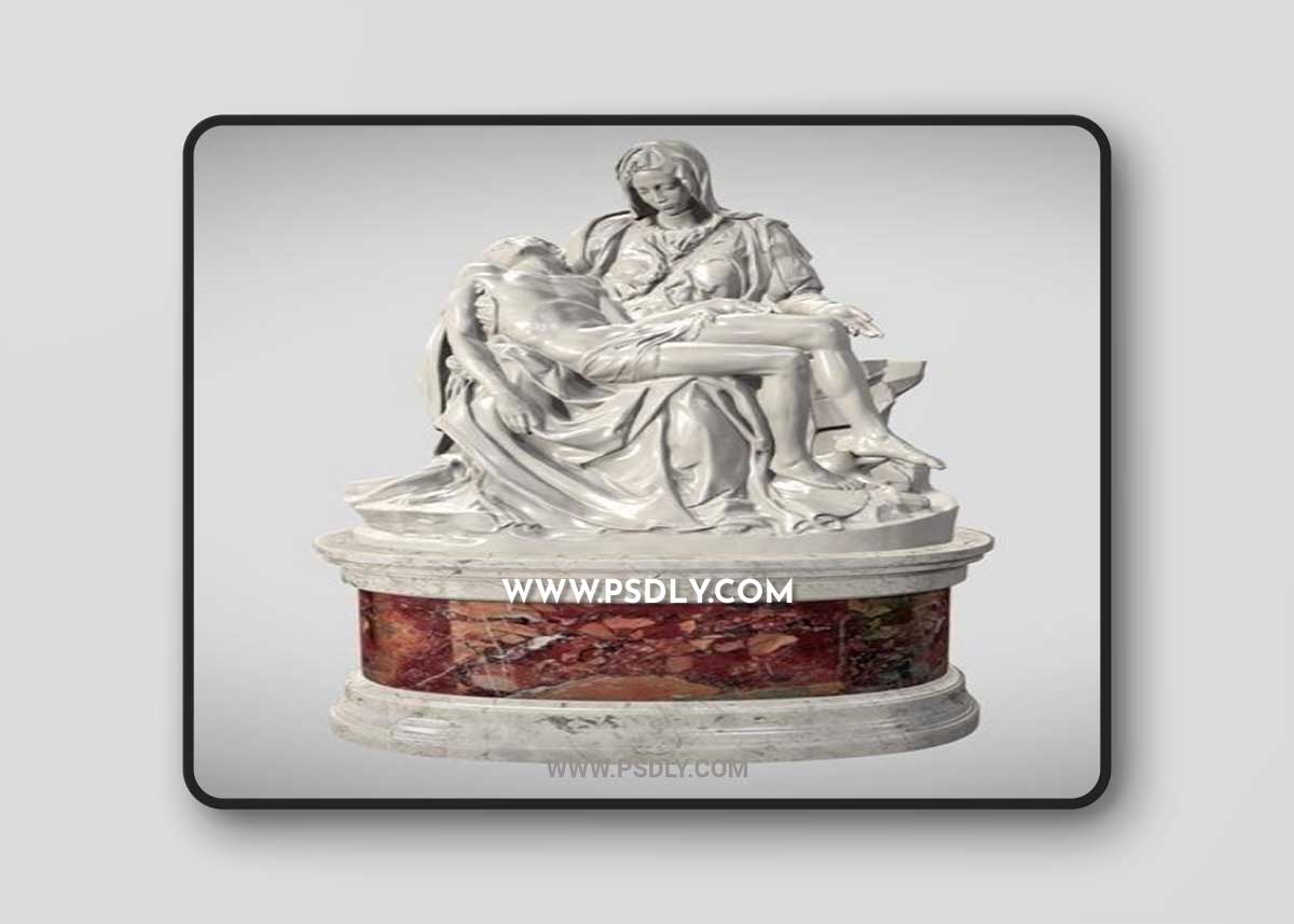Pieta by Michelangelo and The Three Graces 3D Model