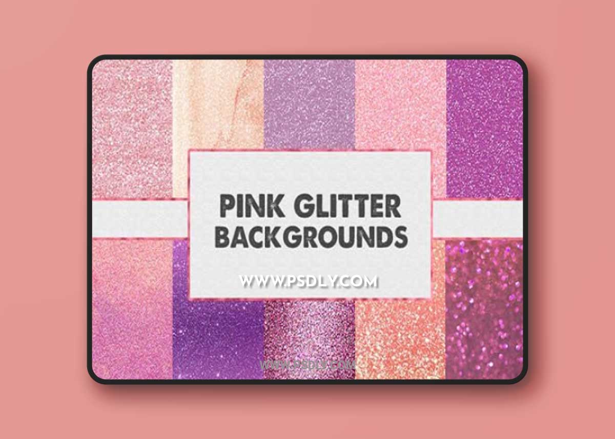 Pink Glitter Backgrounds - 30 Textures