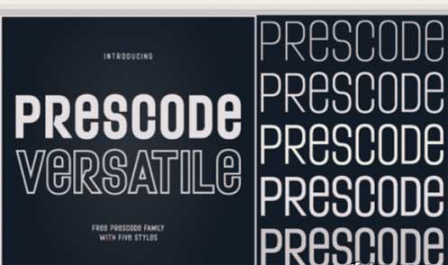 Prescode Versatile Font