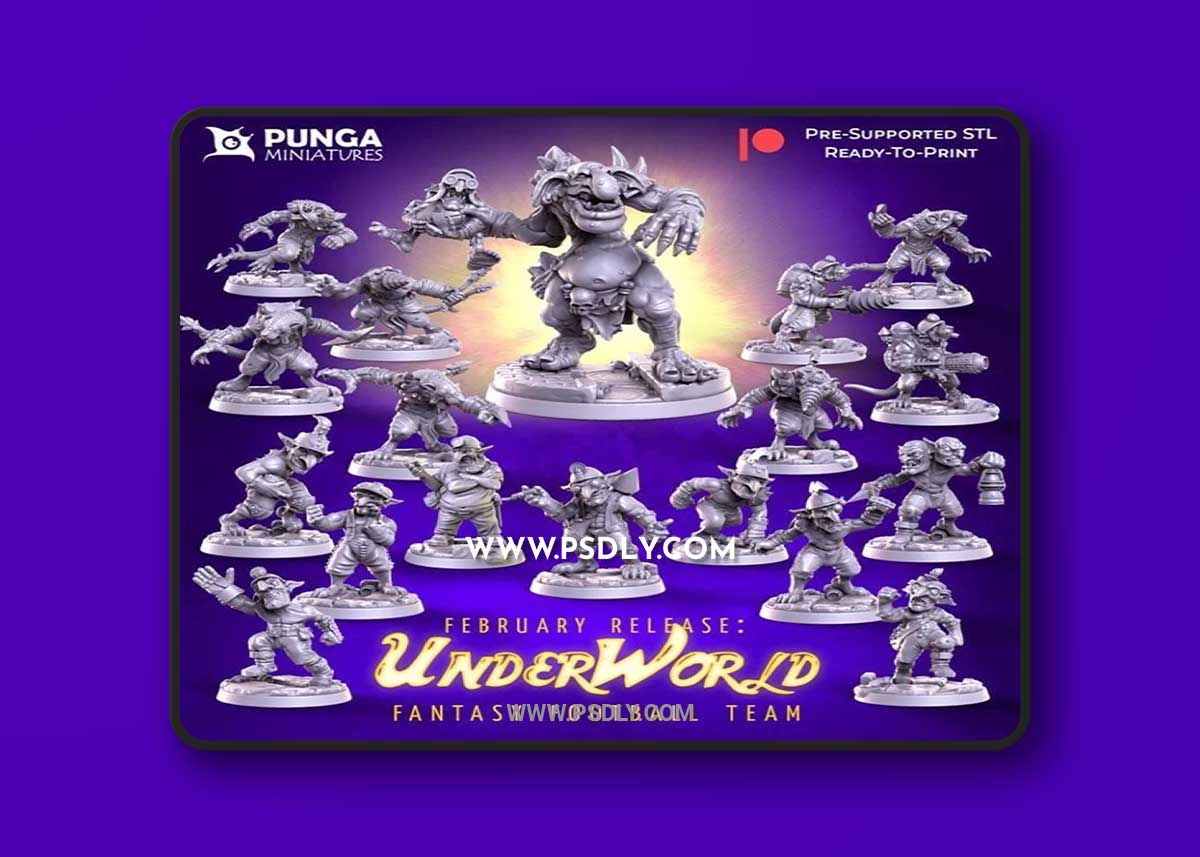 Punga Miniatures - Underworld Team for Fantasy Football February 2021 3D