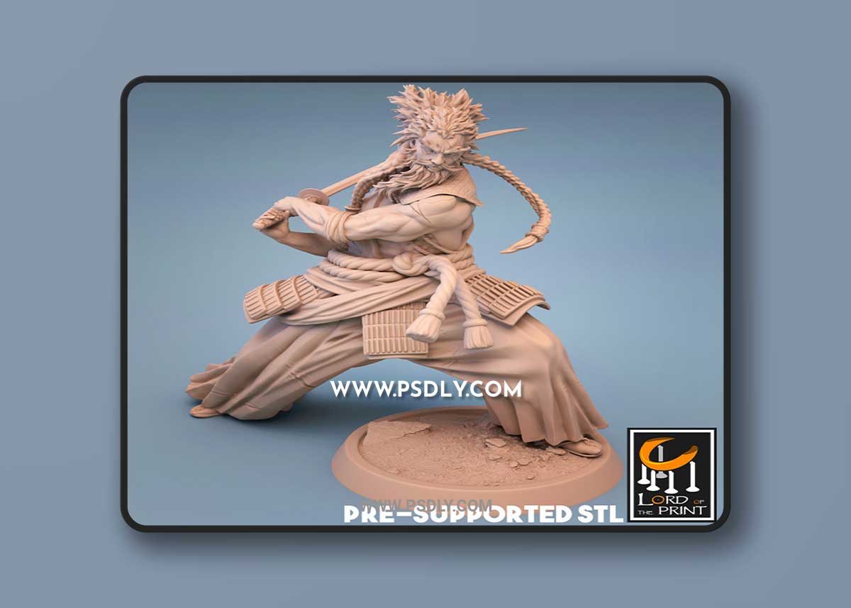 Samurai Male 3D Print 3D Model