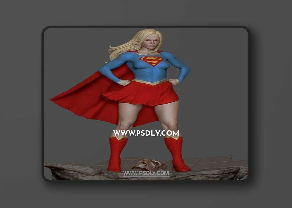 SuperGirl Classic 3D Print 3D Model