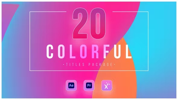 Videohive 20 Colorful Titles (Drag-Drop Features) 38874580