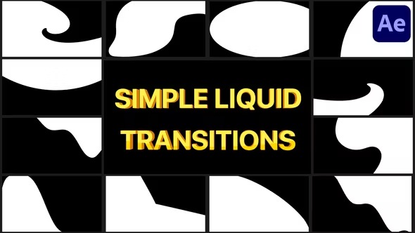 Videohive Simple Liquid Transitions | After Effects 38663339