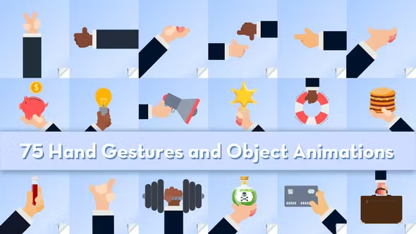 Videohive Hand Gestures And Objects Animations 33498232
