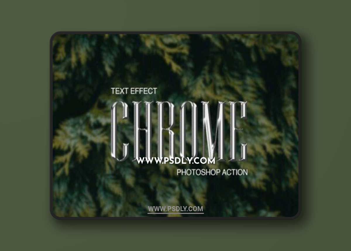 Chrome Text Photoshop Action