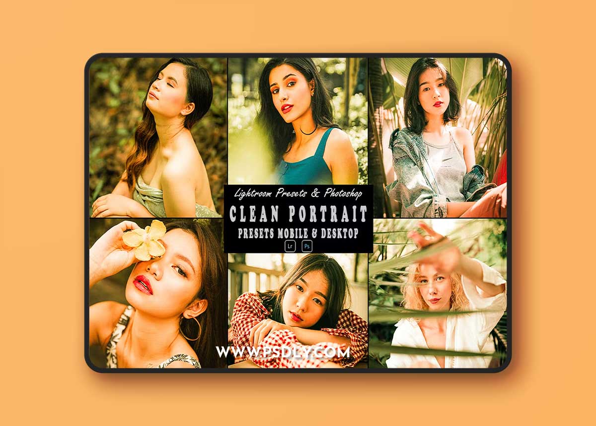 Clean portrait action photoshop lightrom presets