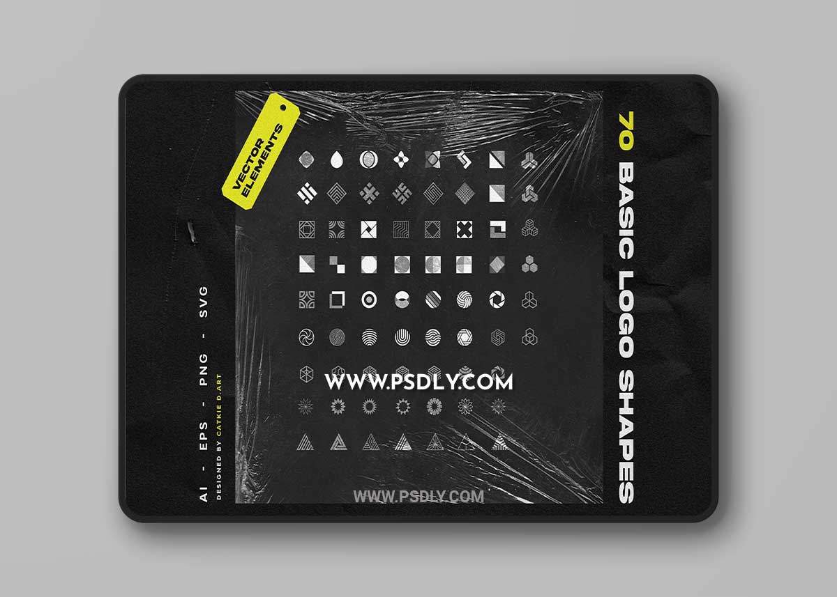 CreativeMarket - 70 Various Logo Shapes 7435927