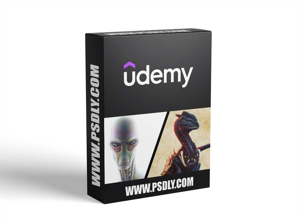 Digital Painting Series: Ominous Alien And Tribal Dino