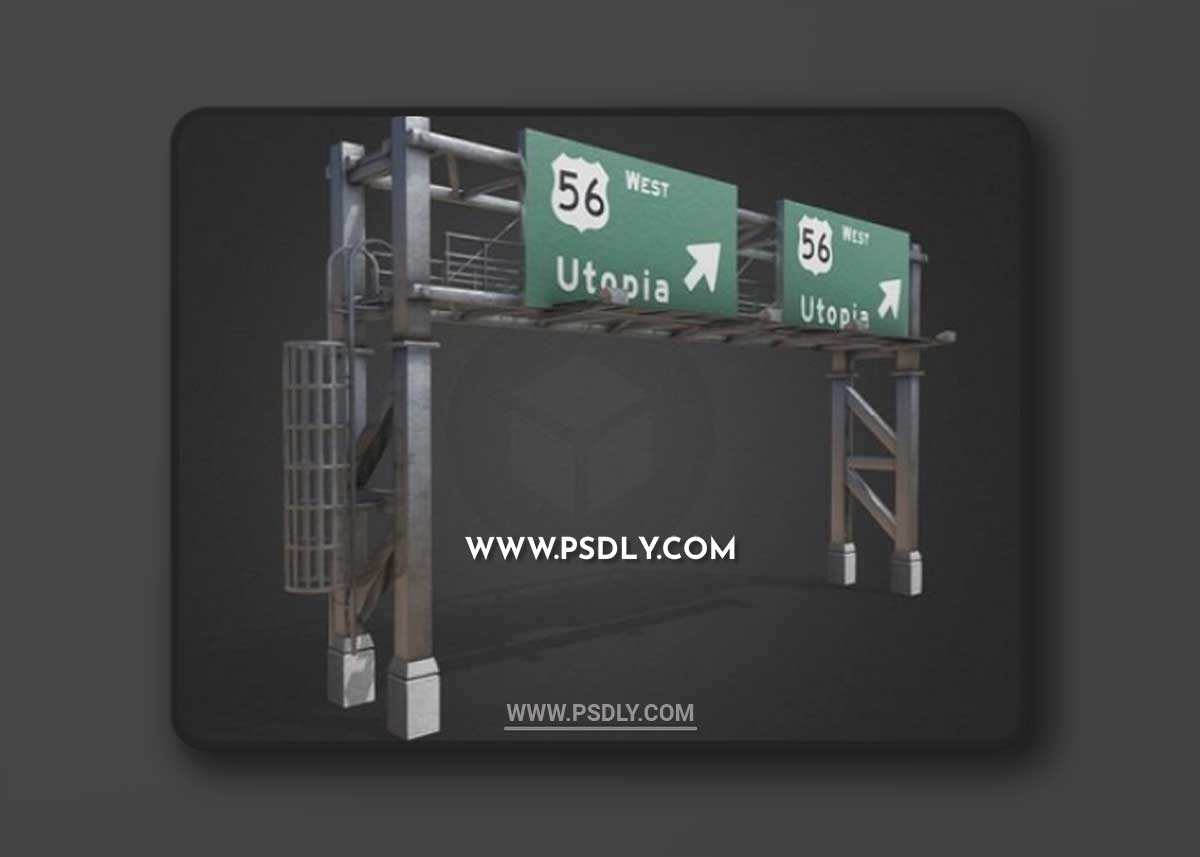 Gantry Sign 3D Model