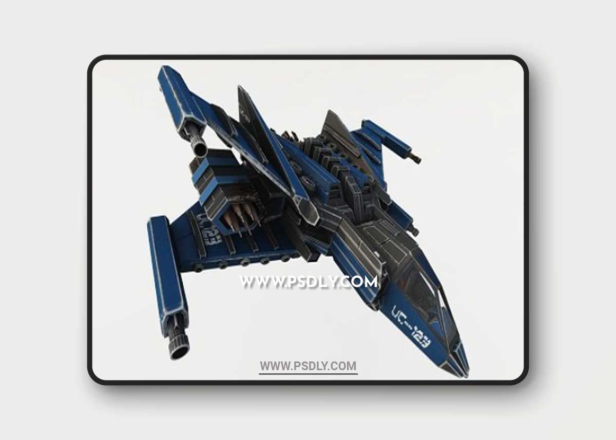 Spaceship : Hades Starfighter Mk2 space fighter 3D Model