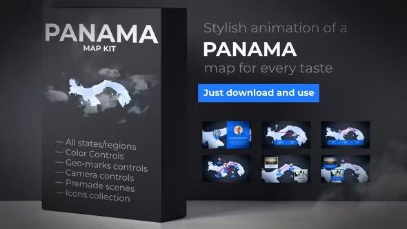 Videohive Panama Map - Republic of Panama Map Kit 39221169