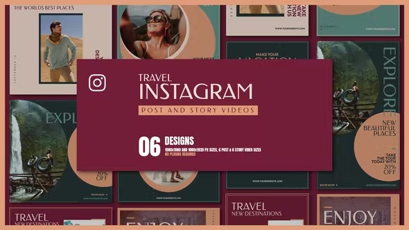Videohive Travel Promo | Instagram Posts and Stories 39190269