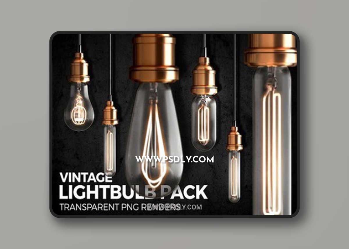 Vintage Lightbulb Renders Pack