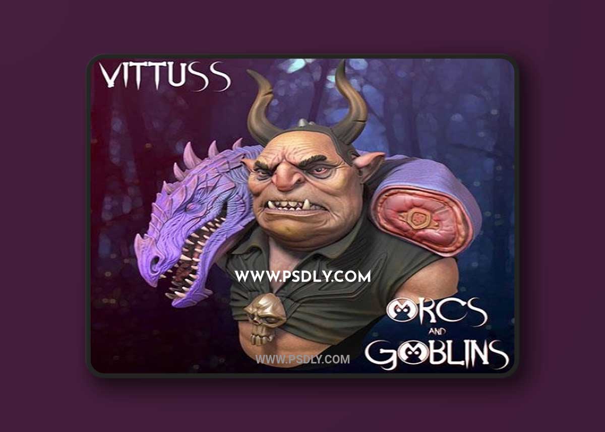 Vittuss the Orc 3D Print 3D Model