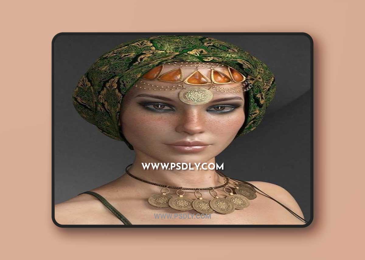 X Fashion Headpiece and Accessories for Genesis 8 Females
