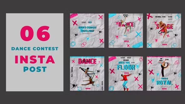 Videohive Rock The Floor Dance Contest Instagram Social Media Post 39215614