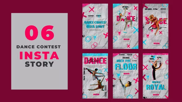 Videohive On Stage Dance Contest Instagram Story Pack 39215784