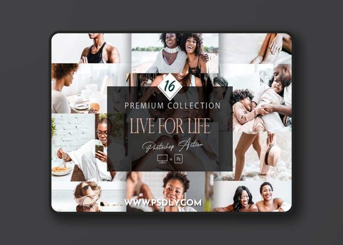16 Photoshop Actions, Live for Life Ps